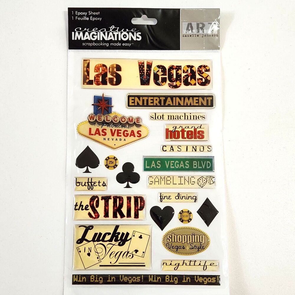 Las Vegas Vacation Scrapbooking Epoxy Bubble Sticker Creative Imagination Travel